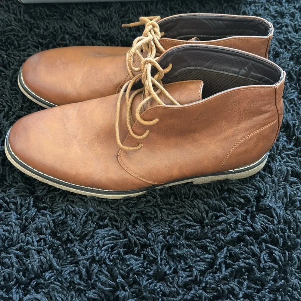 NWOB🍍London Fog Men's Shoes Blackburn Chukka Memory Foam Brown Dress Shoe Boo